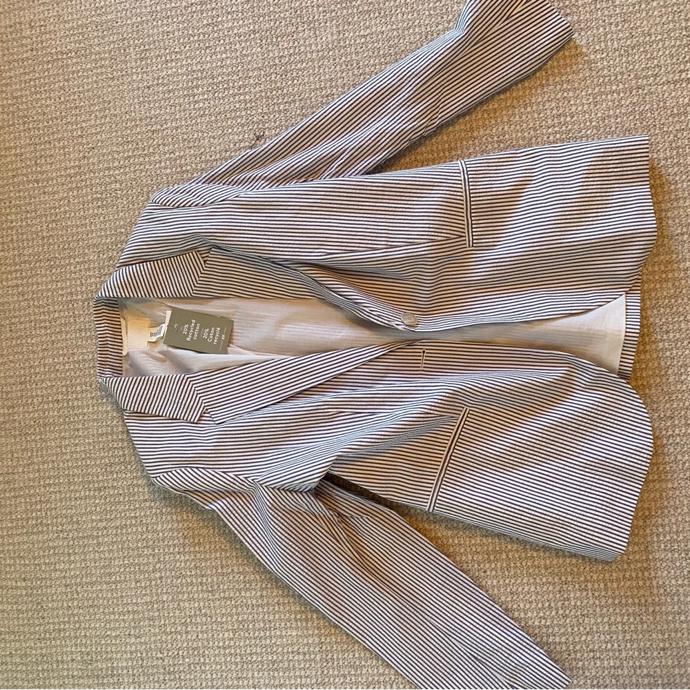 H&M searsucker blazer TAGS ON - M